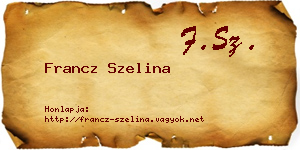 Francz Szelina névjegykártya